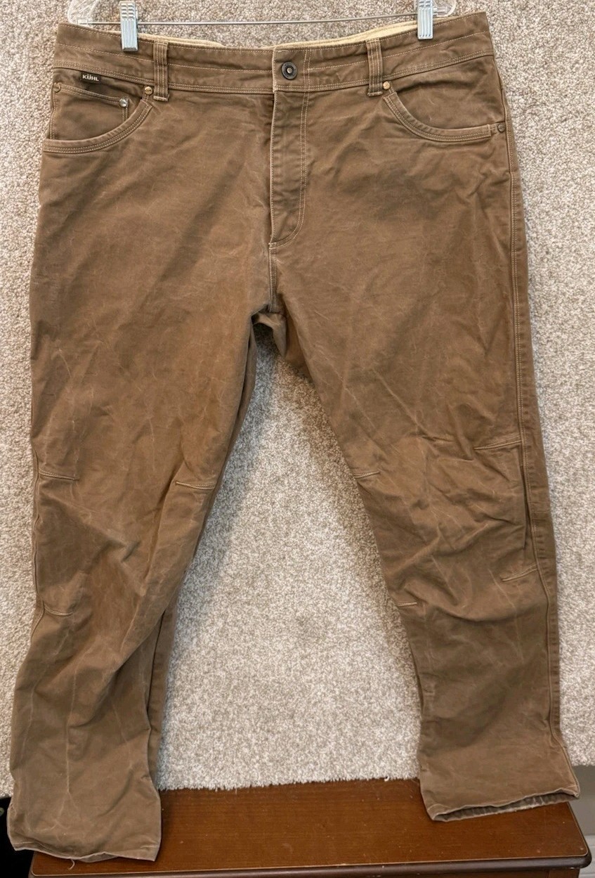 Kuhl Rydr Vintage Patina Dye Brown Hiking Pants for Men 38X32