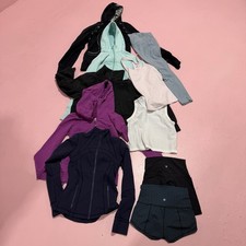 Lululemon 10 Piece Mix Lot Sweaters Shorts Tops And Leggings Mix Size 4-6-10