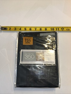 Bed Bath & Beyond King Bed Skirt 100% Cotton Sateen 350 Thread Count 15  DL Read