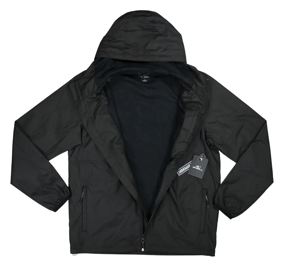 O'Neill Hooded Nomadic Windbreaker Zip Pockets Lightweight Men's Jacket S NWT - Image 3 of 4