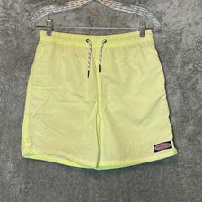 Vineyard Vines Youth Boys Island Chappy Swim Trunks Drawstring Mesh Lined L Neon
