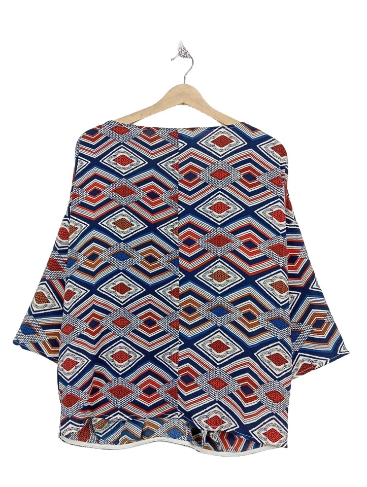 IN FRONT Blouse à manches longues Dames Blouse T EU 38 rouge-bleu-blanc - Photo 2/4