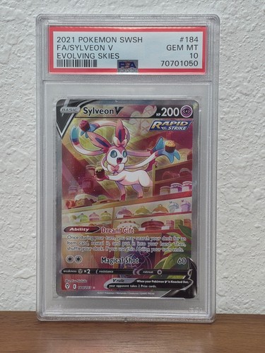 Pokemon Sylveon V Evolving Skies Full Alt Art 184/203 PSA 10 Gem Mint