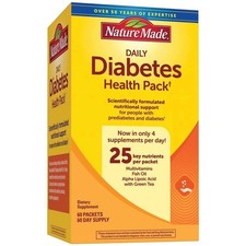 New Sealed Nature Made Daily DIABETIC Health Pack 60 Packets 60 Day Supply**