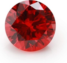 JINGANGZUO 50pcs 6.0mm Orange Cubic Zirconia Stones for DIY Jewelry