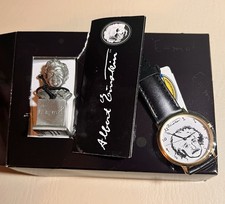 Orologio Fossil Edizione Limitata Albert Einstein e Statua in Peltro 126/1000 NUOVO