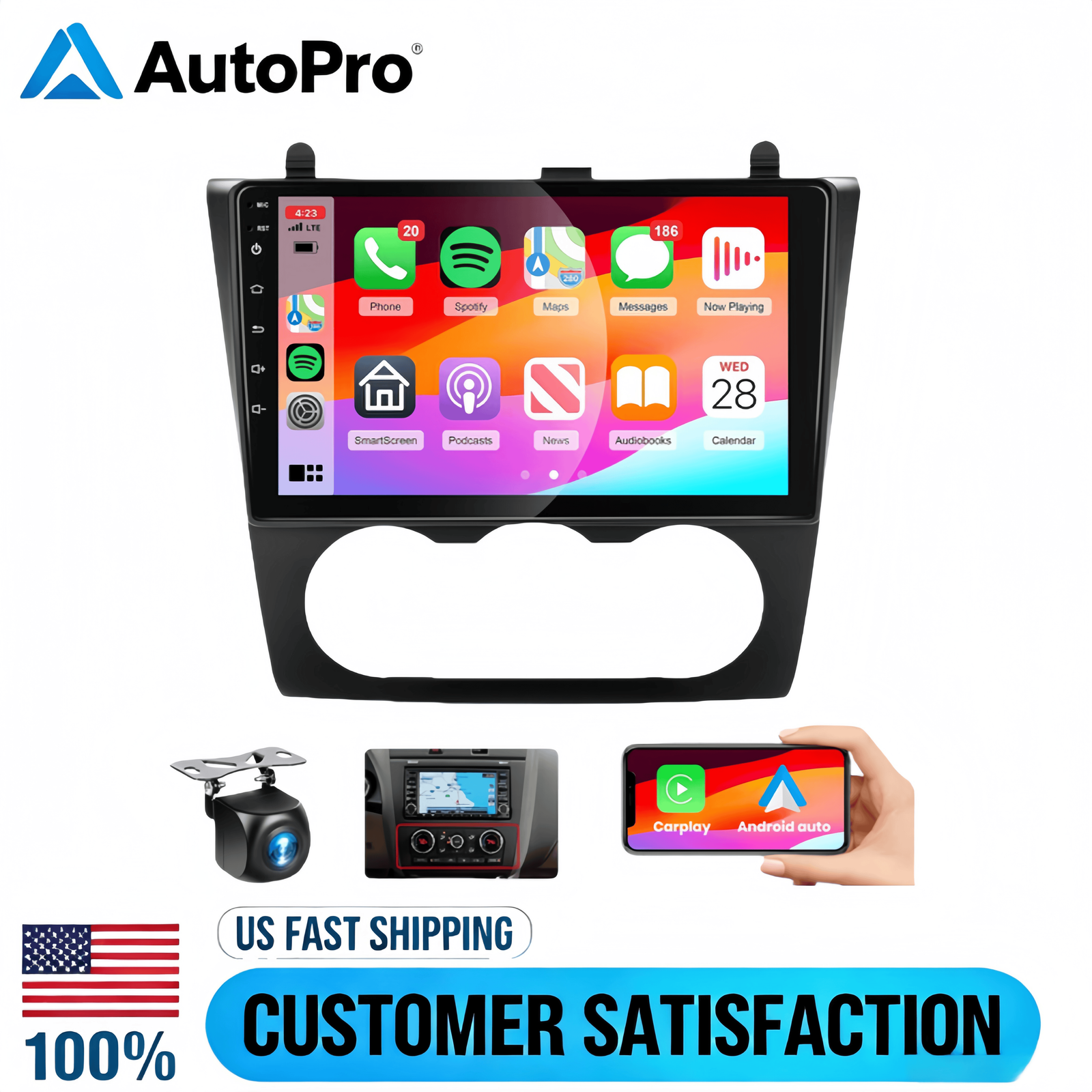 For 2008-2012 Nissan Altima Apple CarPlay Car Radio Android 13 GPS Stereo 2+32GB