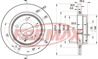 Remax BD-5563 Brake Disc for BMW