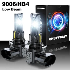 Pair 9006 LED Headlight Bulbs Conversion Kit Low Beam 6000K 5000LM White 2Pcs