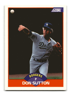 Don Sutton 1989 Score #400 Los Angeles Dodgers Mint