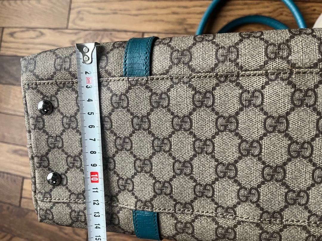 Gucci Tote Bag Blue Leather Women's Fashion Authentic Excellent Condition thumbnail 3