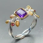 Jewelry ring Natural Amethyst Ring 925 Sterling Silver Size 7 /R470952