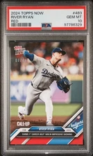 2024 TOPPS NOW RED #483 RIVER RYAN 8/10 PSA 10