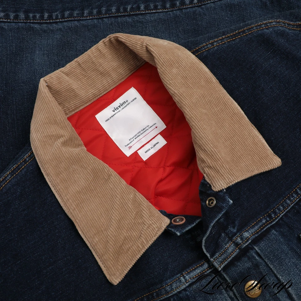 LNWOT Visvim Made In Japan Indigo Selvedge Denim Peerless Faded Trucker Jacket 3 - Image 4 of 4