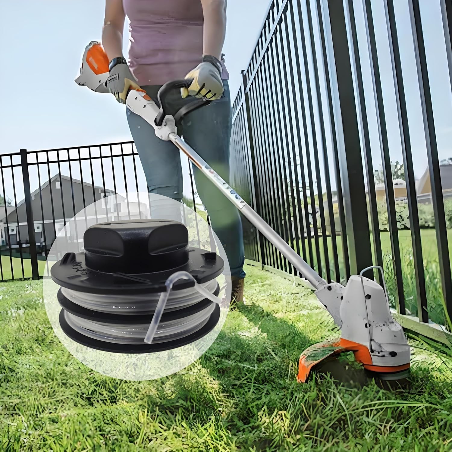 6-Pack C3-2 Trimmer Head Spool Replacement Kit for Stihl Autocut FSA... 