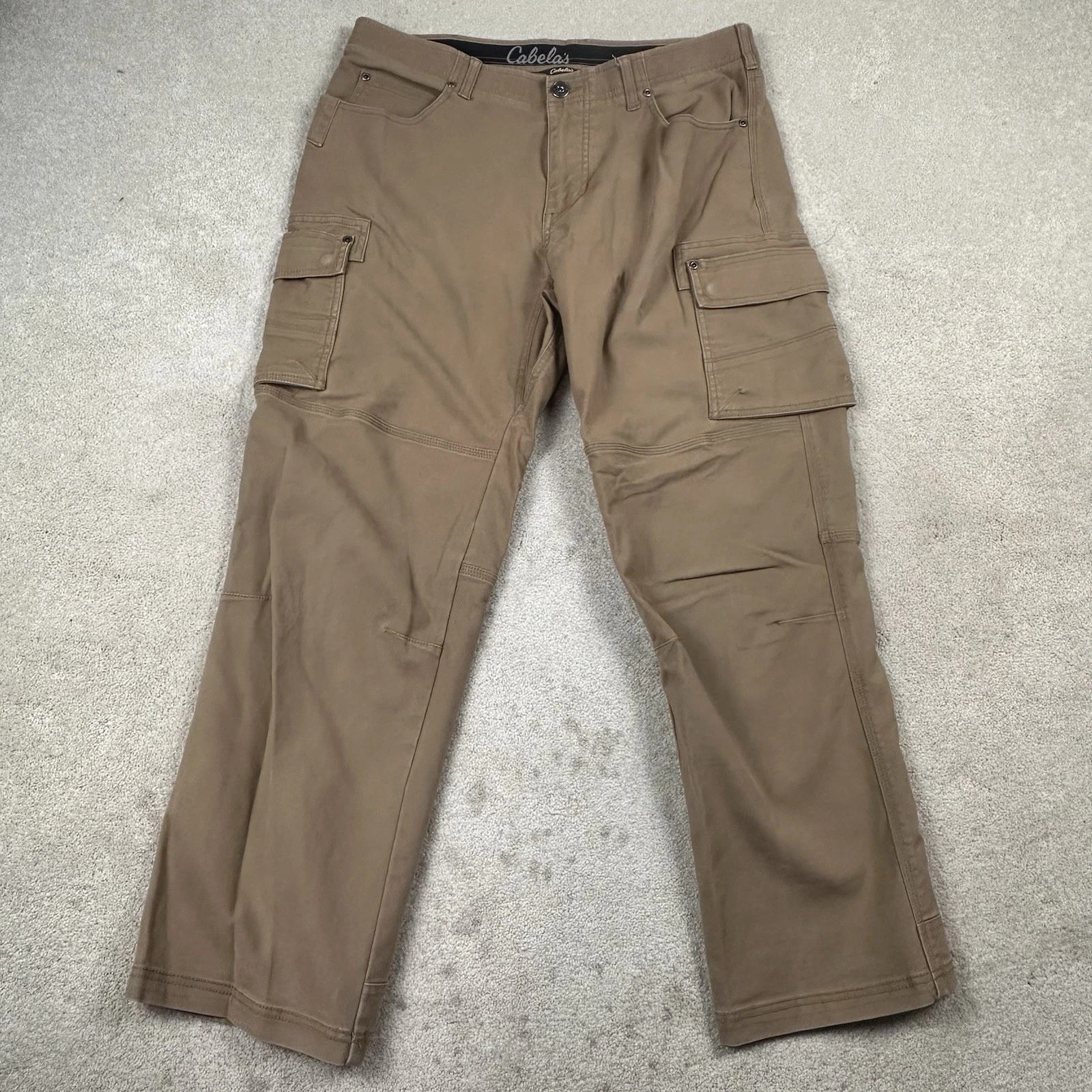 Cabela's Tactical Hunting Cargo Pants Mens 36x30 Brown Workwear Outdoor