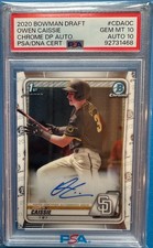 2020 Bowman Chrome Owen Caissie 1st Edition DP Auto #CDA-OC  PSA/DNA Cert PSA 10