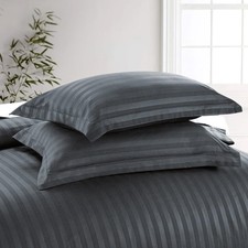 Charcoal Strip Duvet Cover set