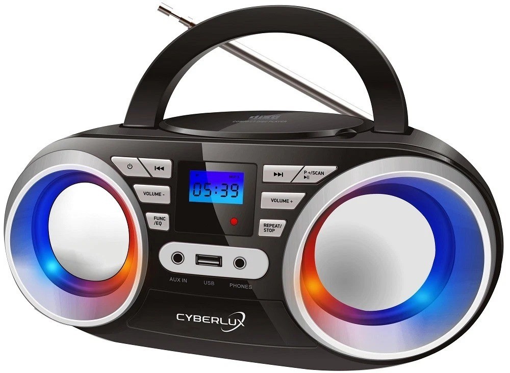 Lecteur CD et radio nomade compacte pour enfants avec fonction répétition et prise jack