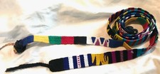 VINTAGE LOT 2 Handwoven Guatemala-made Sash Belts Colorful Multicolor BOHO Craft