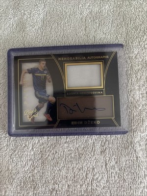 2016-17 Panini Black Gold Edin Dzeko Memorabilia Autograph Patch Card - Bosnia