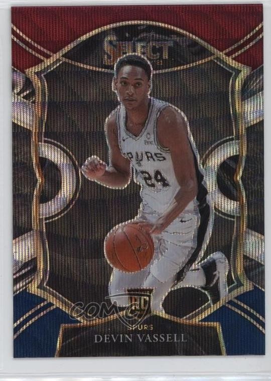 2020-21 Panini Select Concourse Tri-Color Prizm Devin Vassell #71 3hd