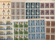 Y062 Greece 1946-1973 Lot of 8 part sheets x 25= 200 stamps MNH