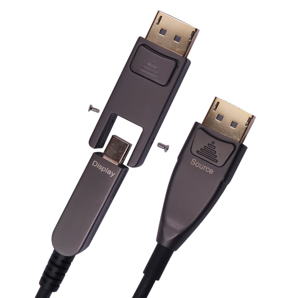 Cables Direct 15m Active Optical DisplayPort Cable - Removable Head