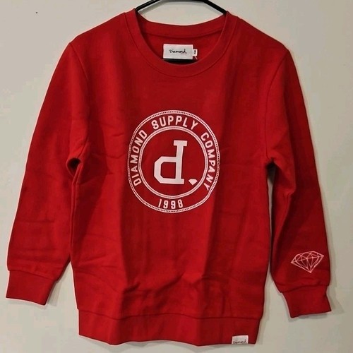 Diamond Supply Co. Crewneck Sweatshirt Womans Size Medium Red With White NWT - Picture 1 of 3
