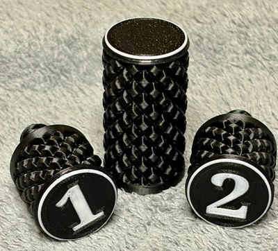Joint Protector for Pool Cue 3/8 x10 3 piece Set Black with white numbers
