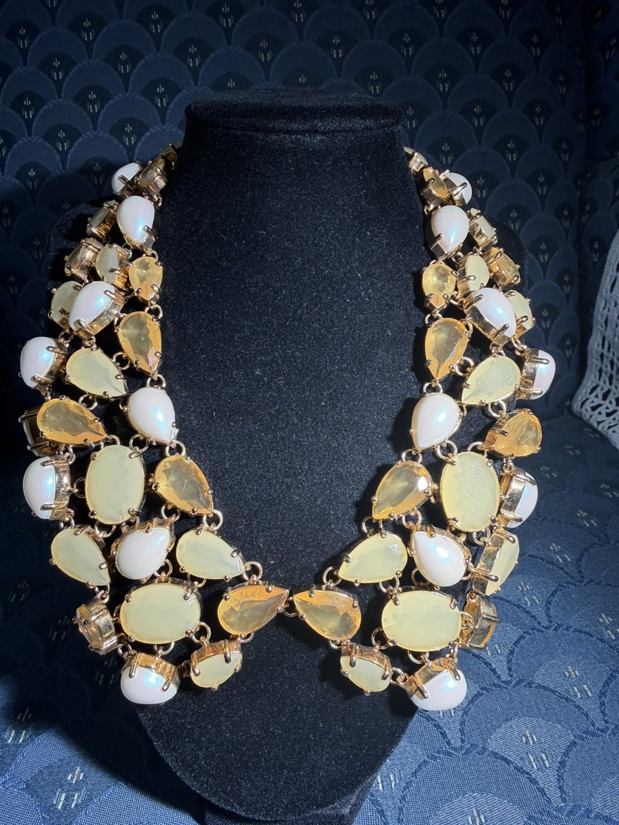 Kate Spade Necklace Plaza Athenee Bib Collar In Gold And Cream Tones View 2