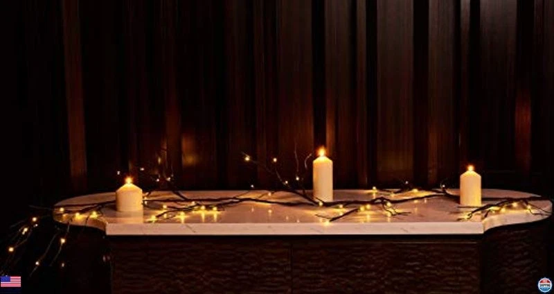 6FT 48 LED Battery Operated Mossy Garland Lights with Timer for Decor - Image 4 of 4