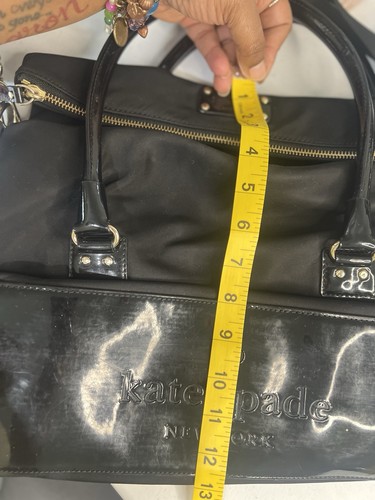 Kate Spade New York Black Nylon Carmen Shoulder Crossbody Foldover Satchel Bag - Picture 10 of 11