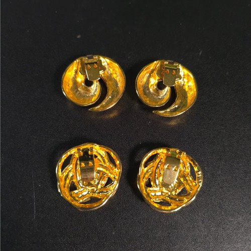 Vintage Bluette & Unsigned Set Of 4 (2 Pair) Shoe/Dress Clips Gold Tone - Picture 2 of 6