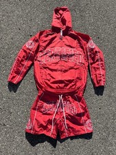 Mens 2pc Hooded Full-Zip Nylon Jacket & Short...