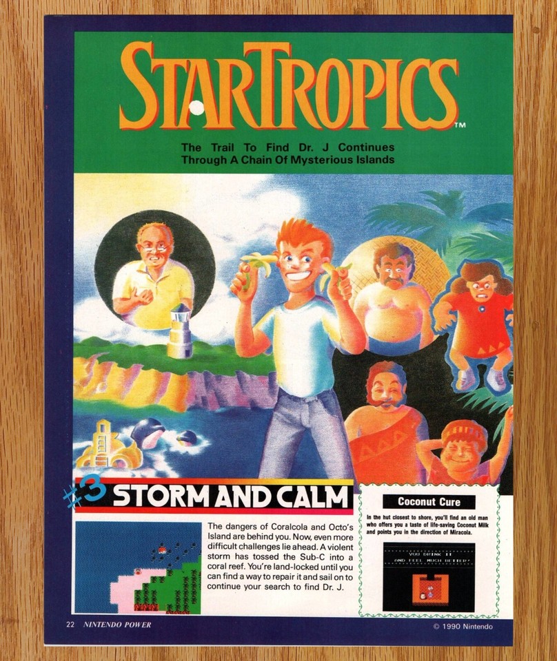 Star Tropics Review Guide Nintendo - 2 Page Video Game Print Ad Poster ...