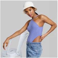 Women's High Cut Bodysuit - Wild Fable - Periwinkle Blue Size Small