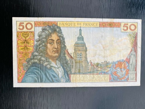 Banknote France 1969 50 Francs Racine - Picture 2 of 2