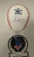 Chas McCormick Signed Rawlings Official MLB 2022 WORLD SERIES Baseball Beckett 