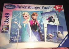 Disney Frozen Winter Adventures Ravensburger Three 49 Piece Puzzles 2014 Age 5+ 