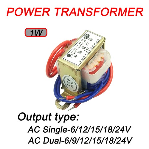 EI28 1W Power Transformer 220V TO 6V/9V/12V/15V/18V/24V Output AC Single/Dual - Bild 1 von 10
