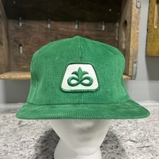Pioneer Seeds Patch Vintage Corduroy Snapback Hat K Products USA Made Farmer Cap