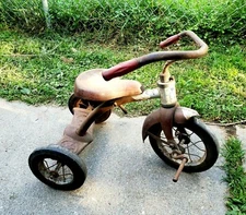 Vintage AMF Junior Toy Co Red Tricycle Bicycle All Original Kids Bike Display