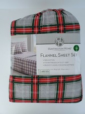 Huntington Home Twin 100 Cotton Plaid Flannel Sheet Set