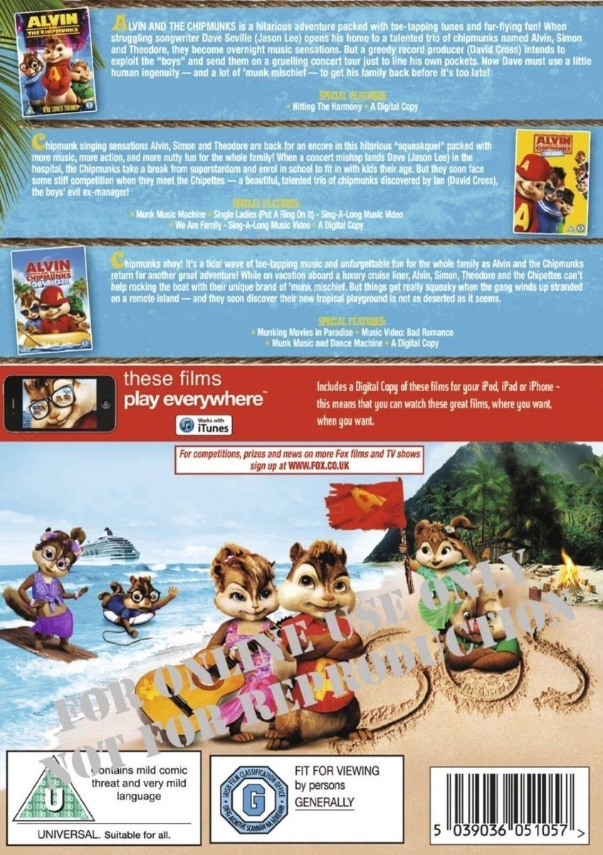 Alvin and the Chipmunks Film Collection 1-3 [DVD] [2007] [Region 2