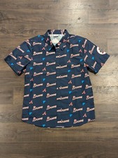 Atlanta Braves SGA Shirt Mens Small Braves Coors Light S/S Camp Shirt Button Up