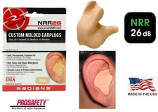 TAN Custom MOLDED Reusable Ear Plugs Molds 10 Minutes HEARING PROTECTION NRR 26