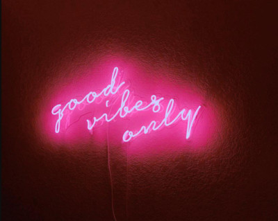 Good Vibes Only 24'' Acrylic Neon Sign Lamp Light Beer Bar With Dimmer Decor VY