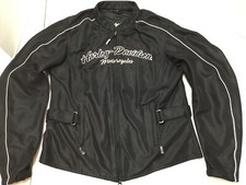 HARLEY DAVIDSON Women's Large Mesh CycleBiker Jacket ArmorPockets Reflect 9-A275