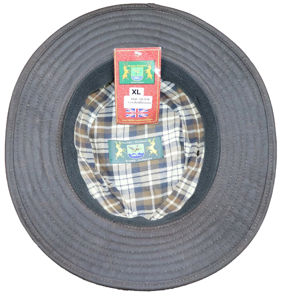 Sombrero GLEN Algodón Encerado Original Cazador Exterior Estilo Trilby Nuevo con Etiquetas Foto 3 de 4